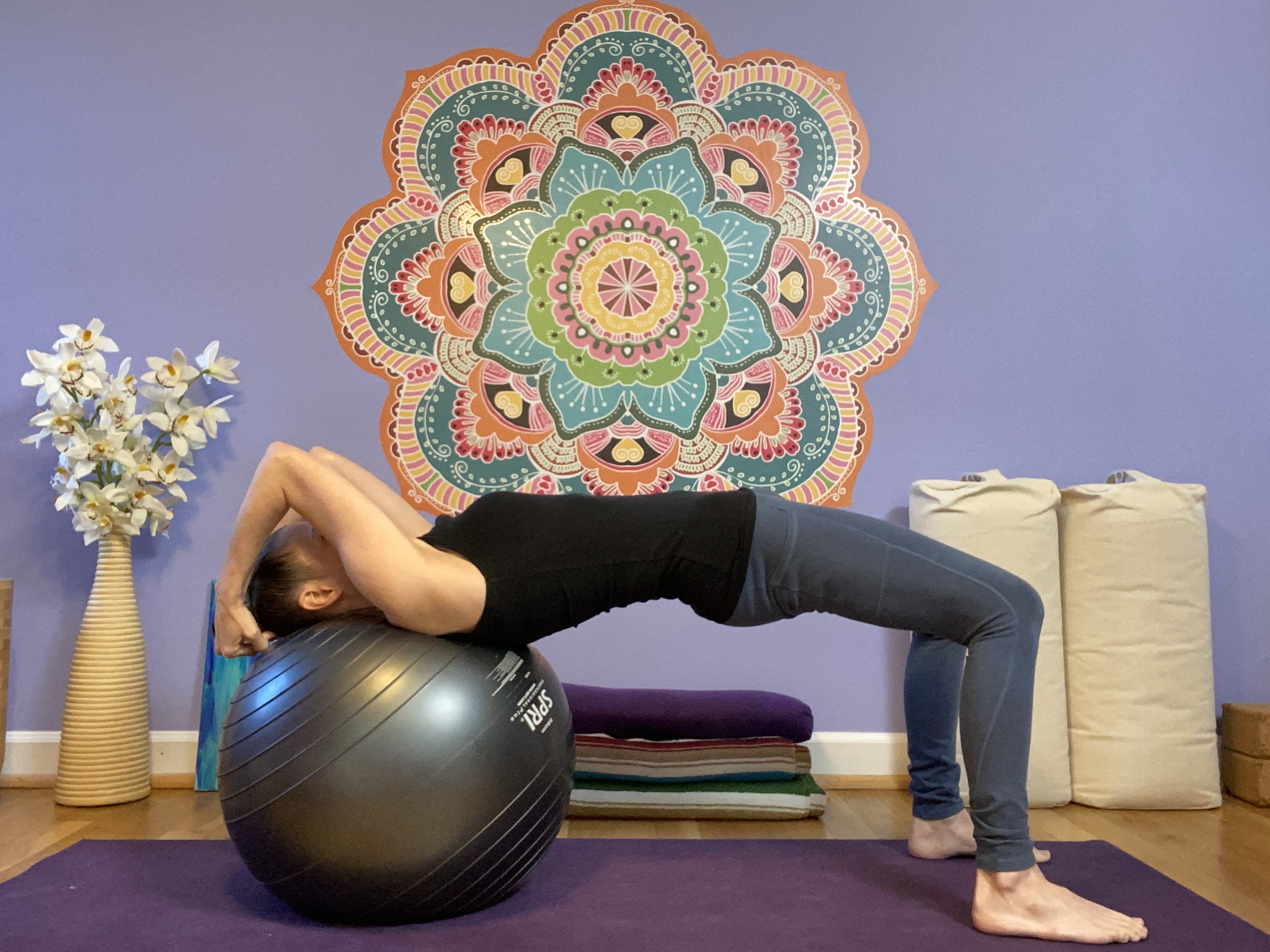 Michelle Blake demonstrating yoga pose